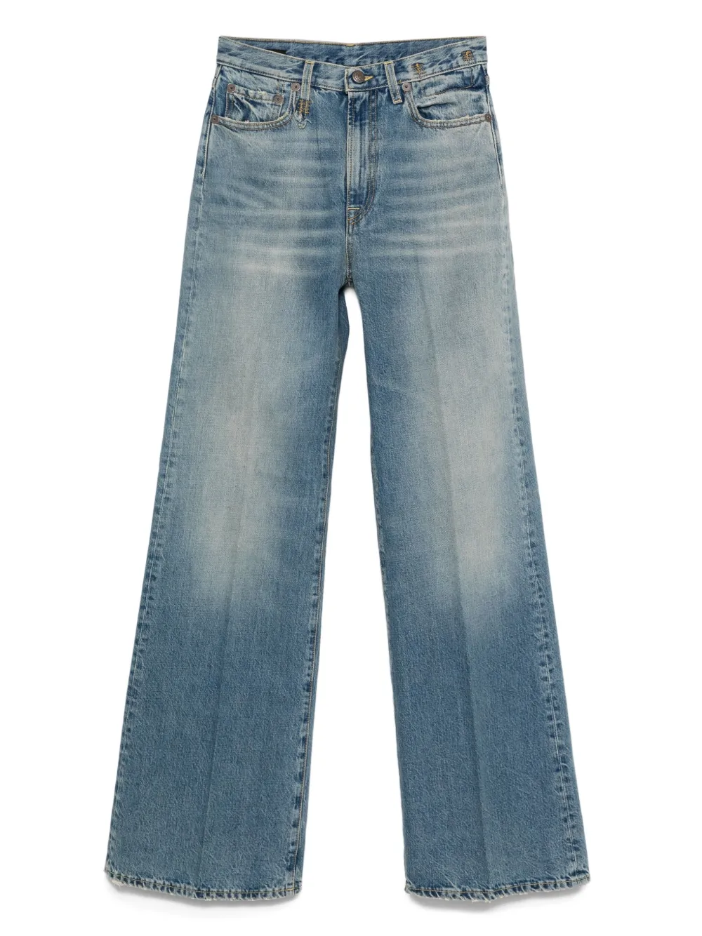 R13 embroidered-pocket jeans Blauw