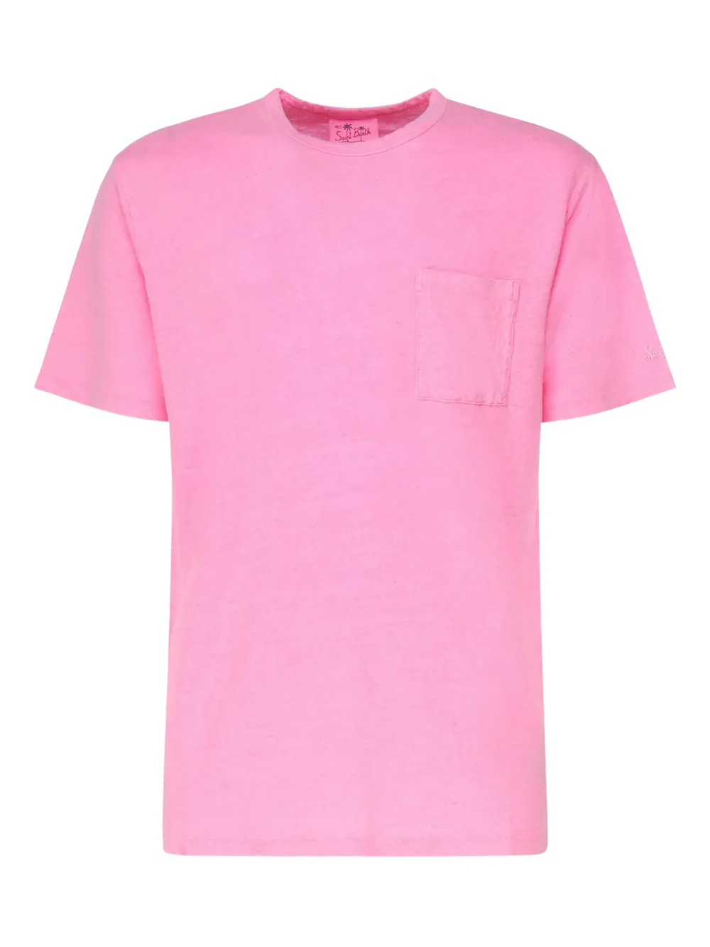 MC2 Saint Barth pocket short-sleeve linen T-shirt - ピンク MC2 Saint Barth pocket short-sleeve linen T-shirt - ピンク