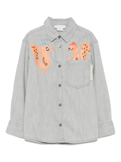 Stella McCartney Kids Hemd mit Eichhörnchen-Tasche