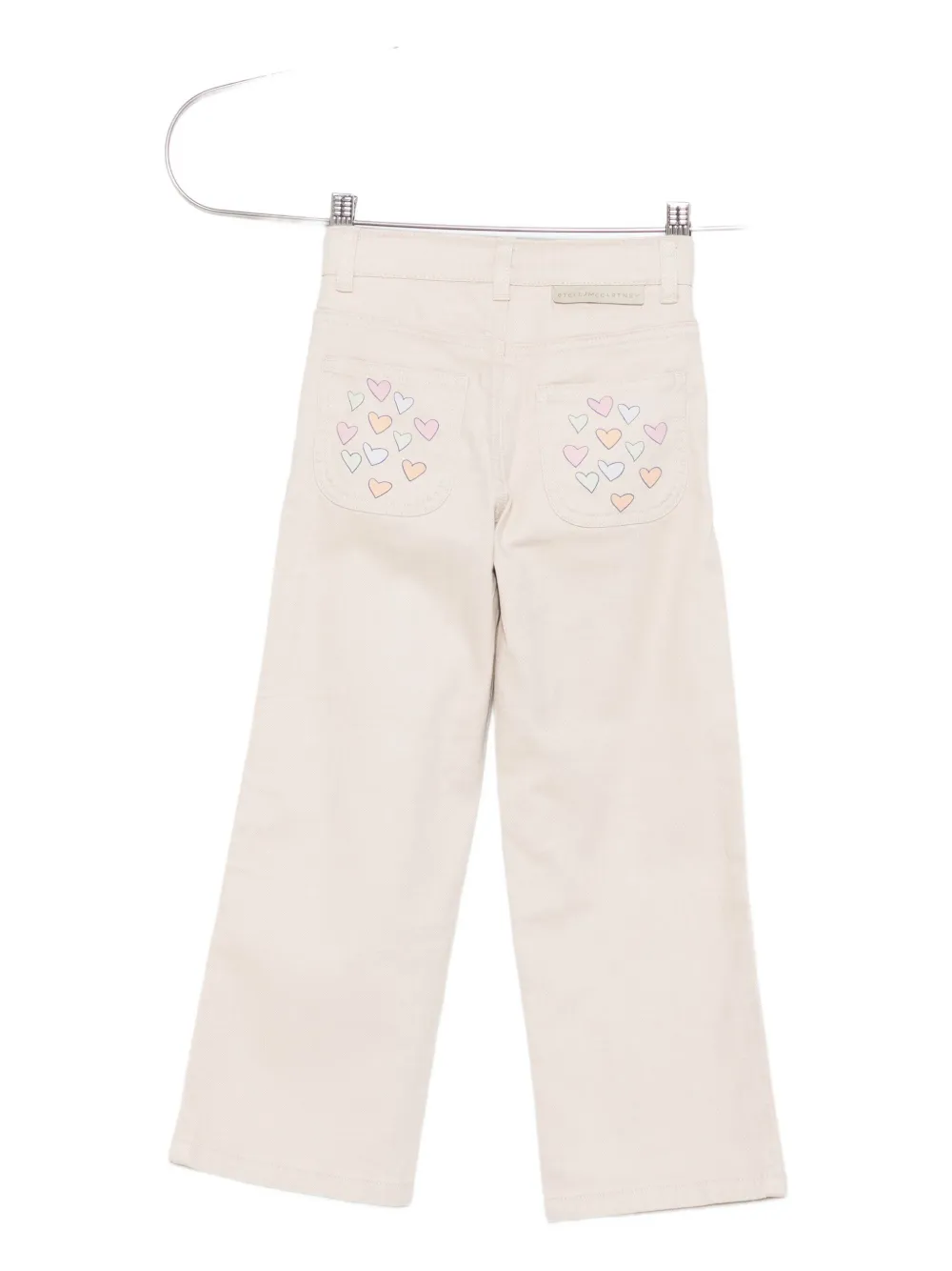 Stella McCartney Kids Broek met hartprint Beige