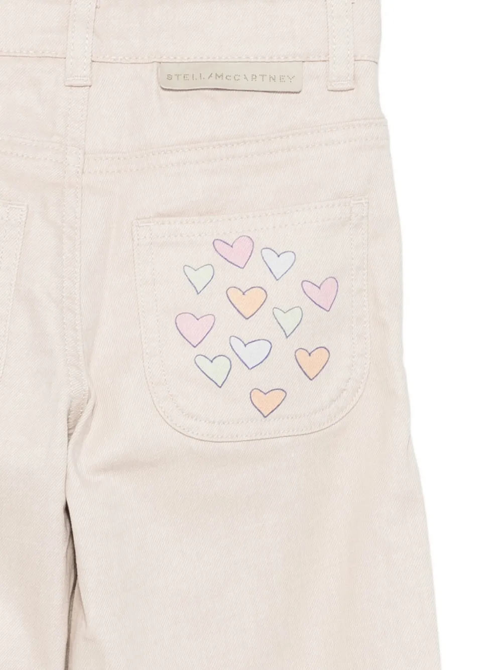 Stella McCartney Kids Broek met hartprint Beige