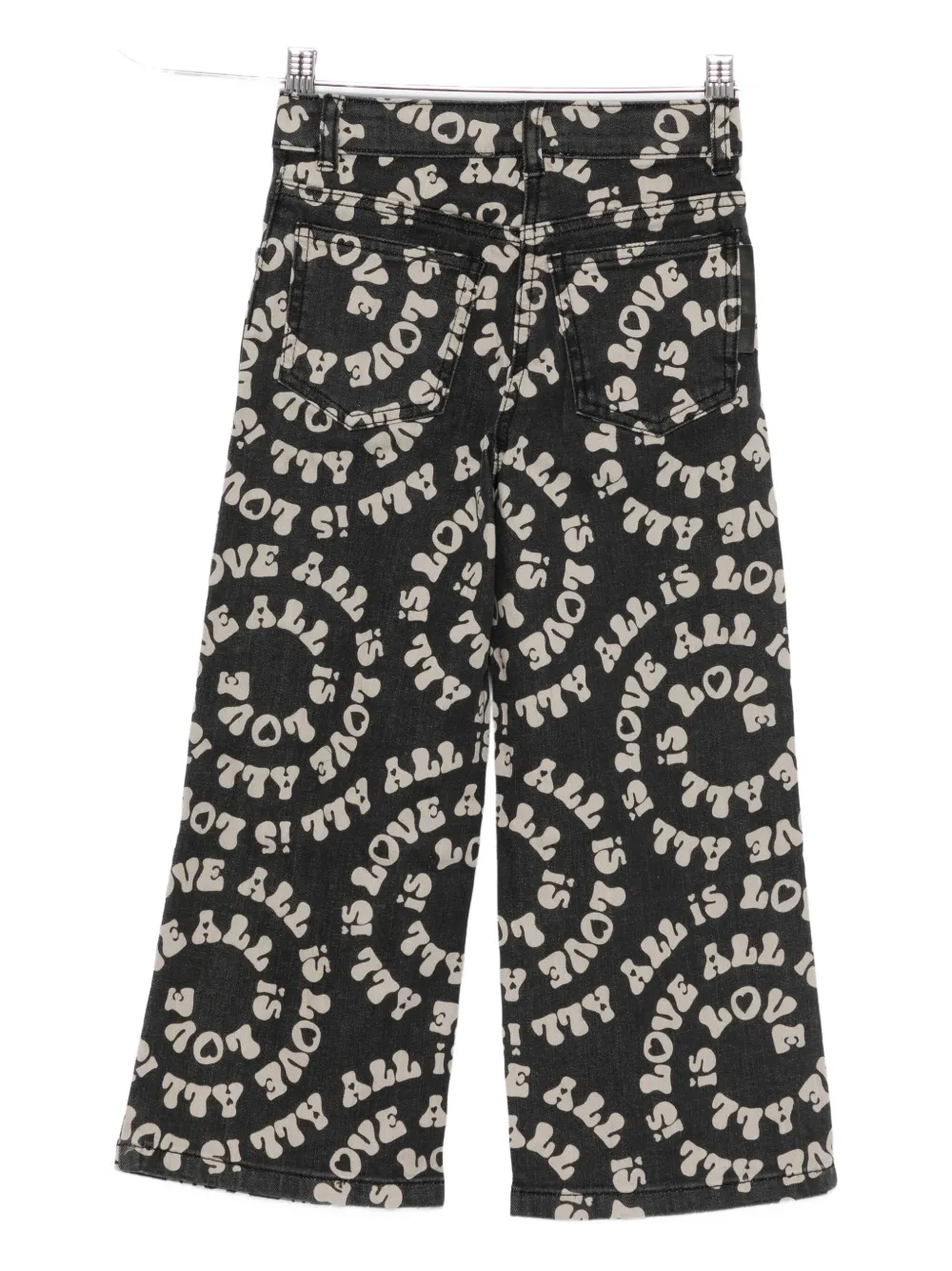 Stella McCartney Kids Broek met Love is All-print Zwart