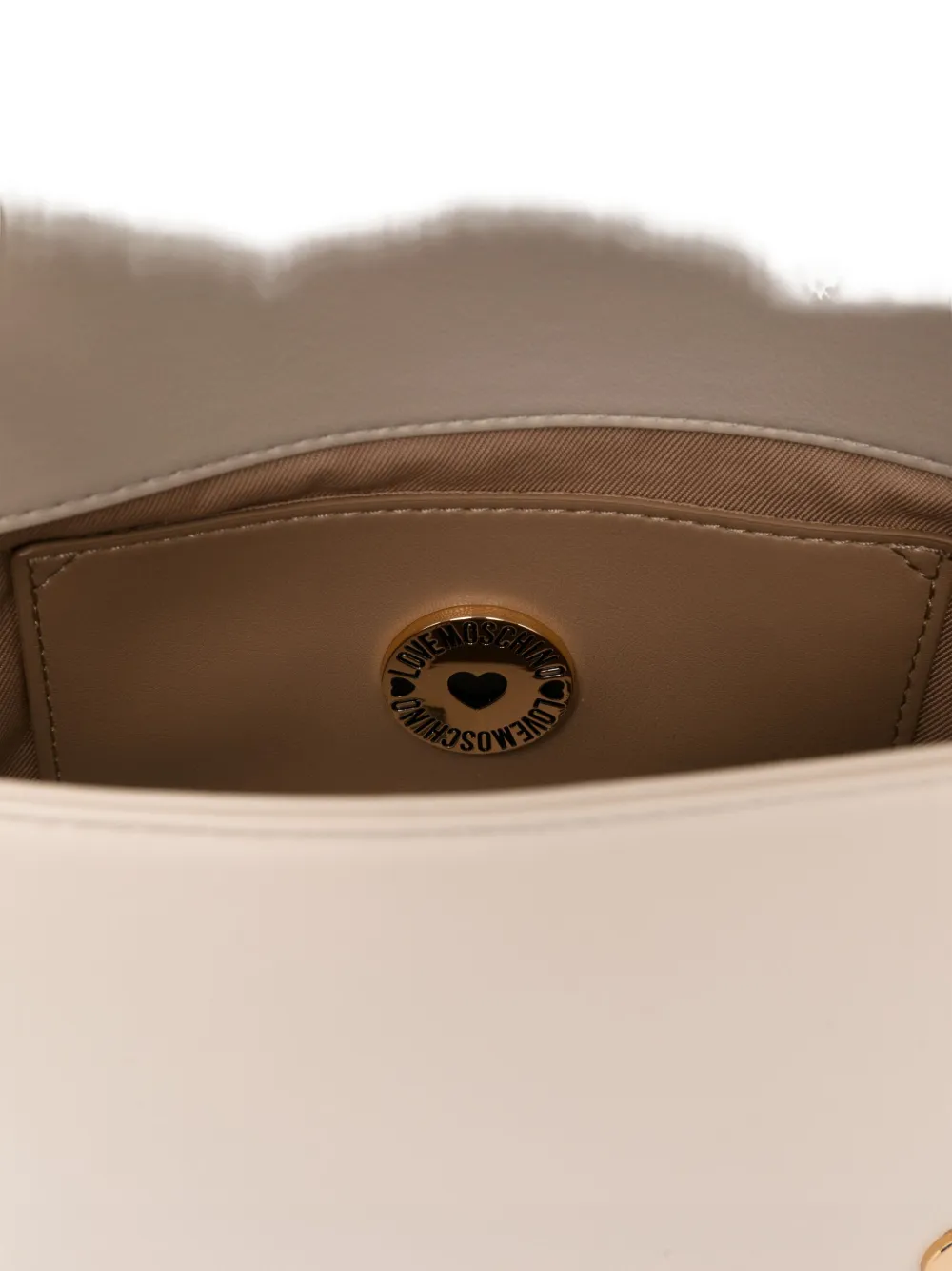 Love Moschino Schoudertas met schakelketting Beige