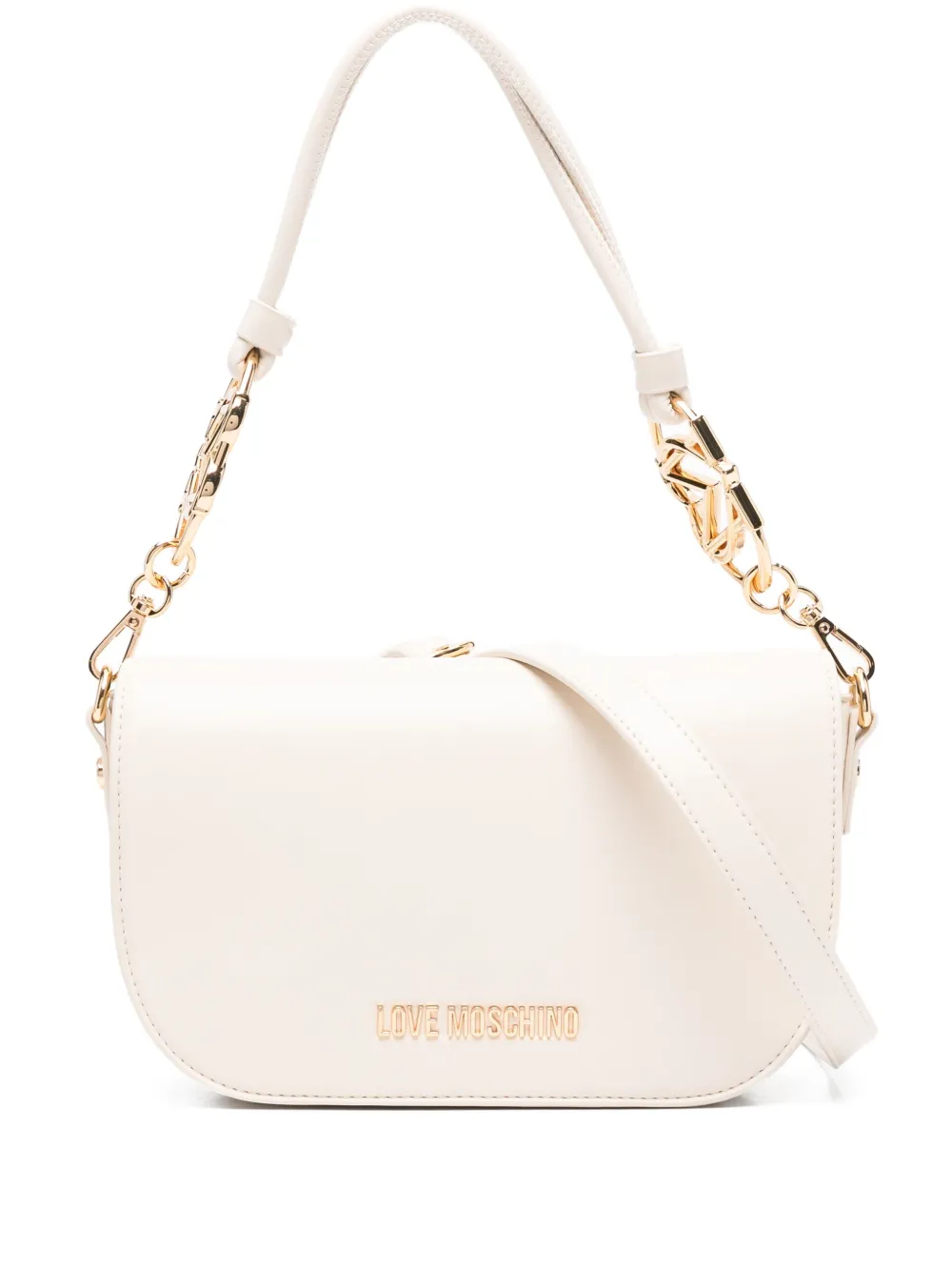 Love Moschino Schoudertas met schakelketting Beige