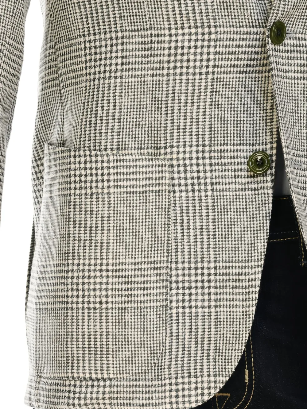 Sartorio Napoli Prince Of Wales-check Blazer In Green