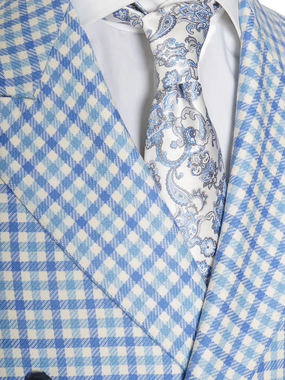 SARTORIO NAPOLI Shepherd blazer met dubbele rij knopen Blauw