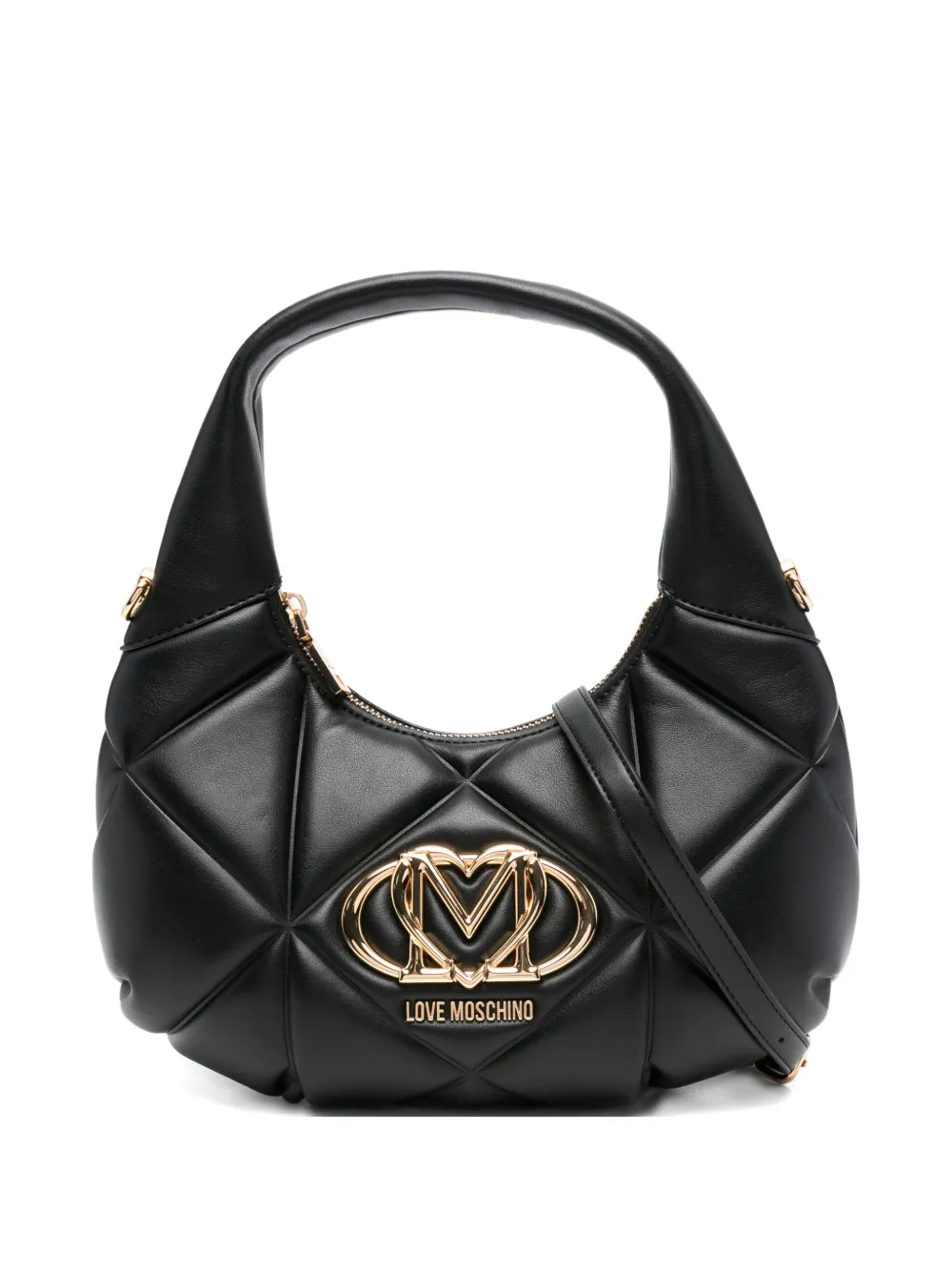 Love Moschino Schoudertas met logoplakkaat Zwart