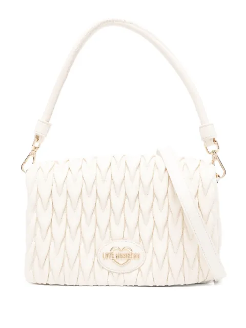 Love Moschino quilted logo-lettering shoulder bag