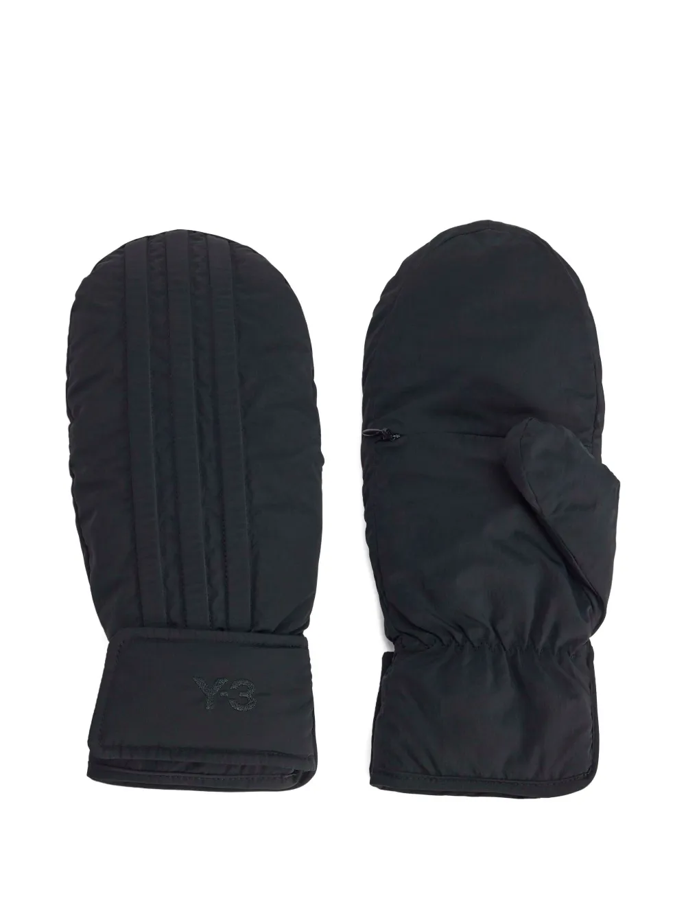 Y-3 logo-embroidered gloves | Black | Image 1
