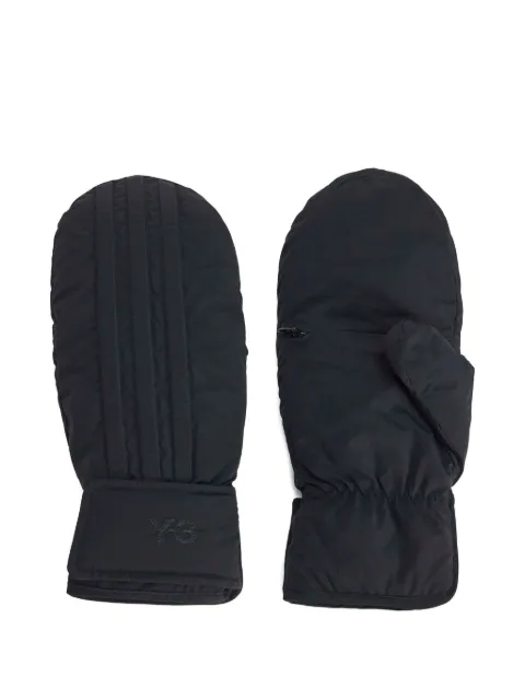 Y-3 logo-embroidered gloves