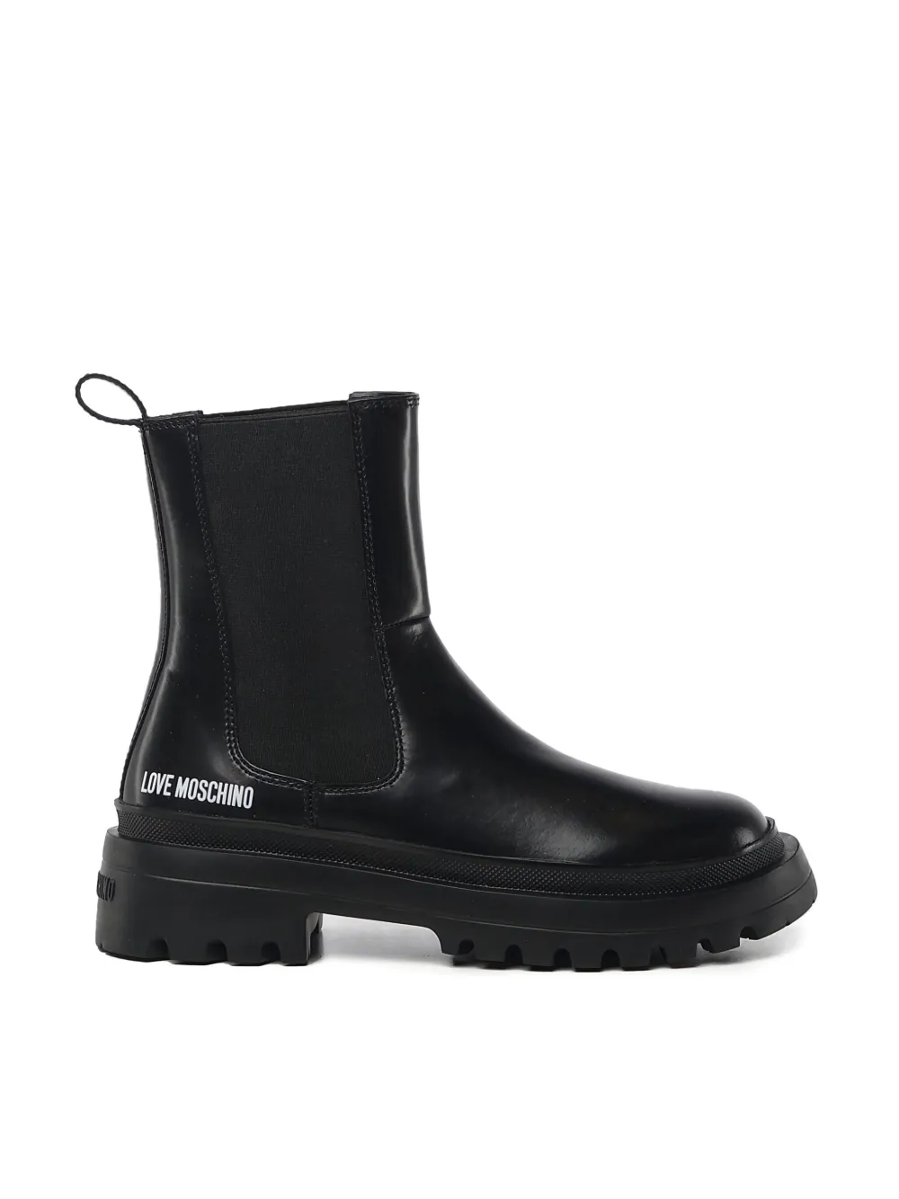 Love Moschino elastic-panel lug sole boots Black