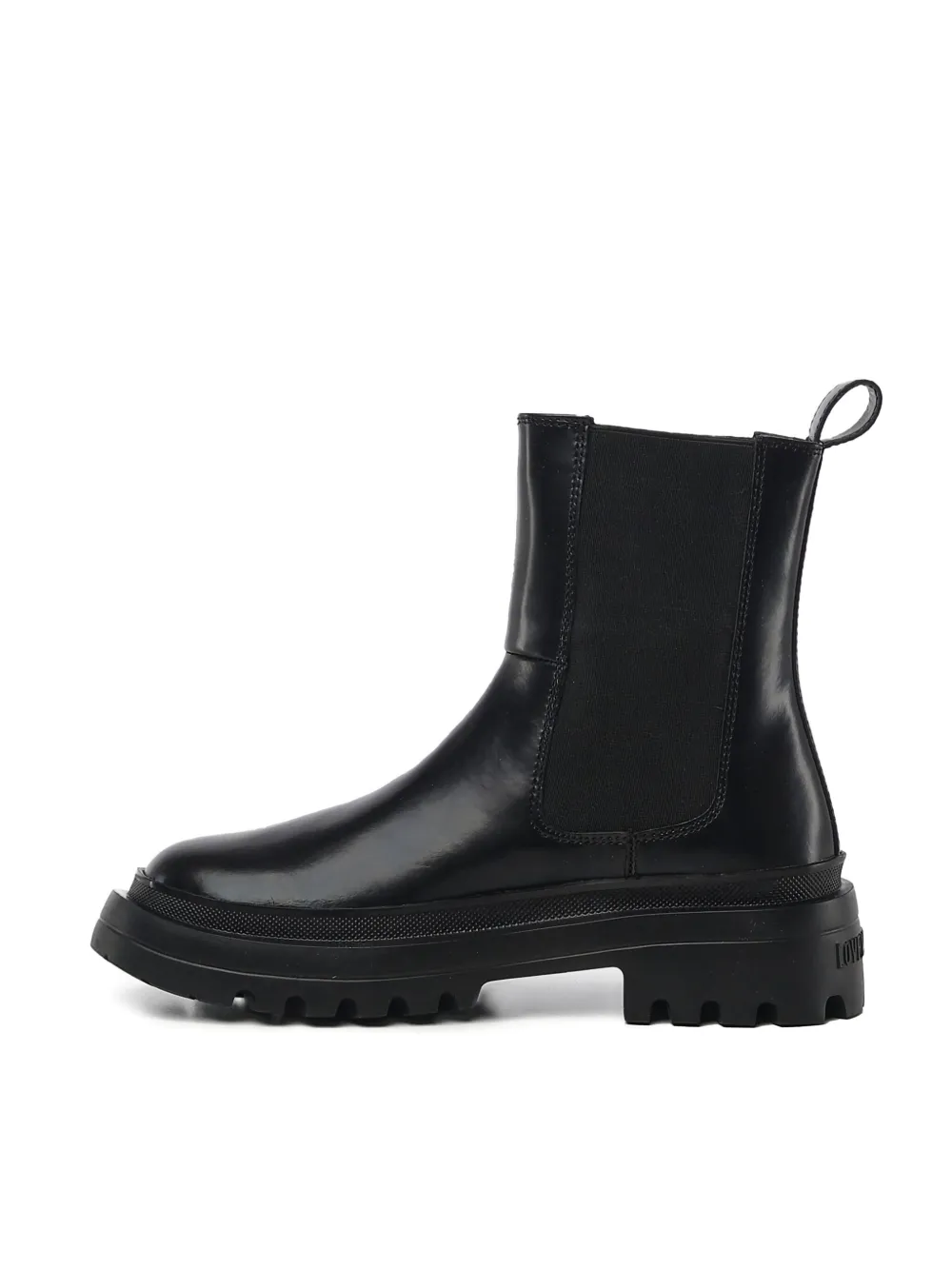 Love Moschino elastic-panel lug sole boots Black