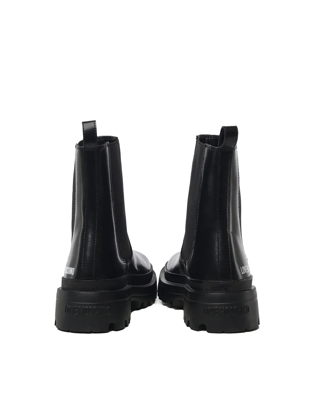 Love Moschino elastic-panel lug sole boots Black