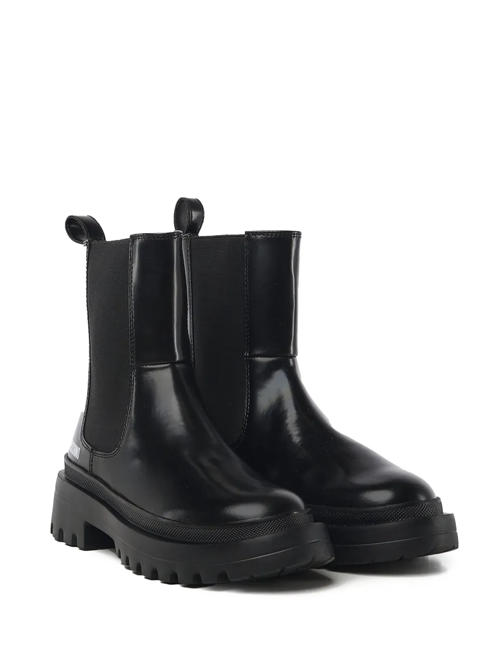 Love Moschino elastic-panel lug sole boots Black