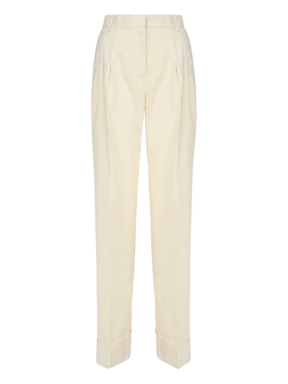 THE ANDAMANE pleated-front cuffed-hem trousers Geel