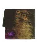 YAVI abstract-print wool scarf - Brown