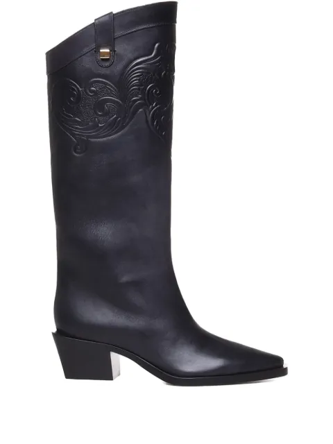 Maison Skorpios embossed leather cowboy boots