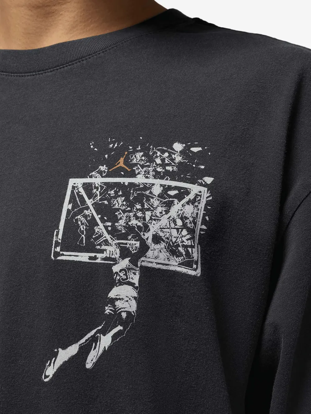 Nike T-shirt met grafische print Zwart