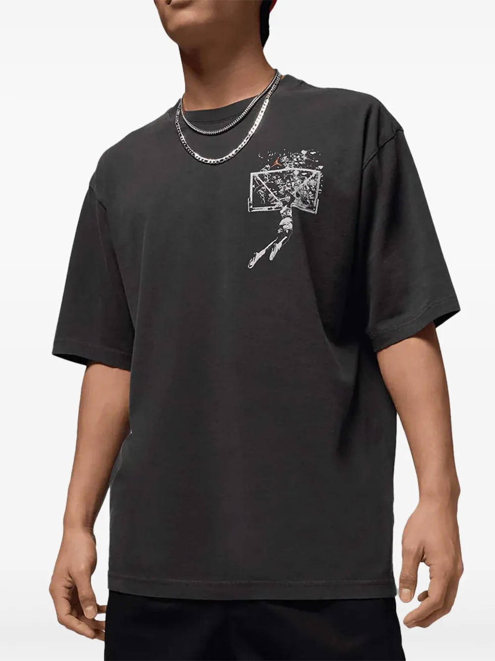 Nike T-shirt met grafische print Zwart