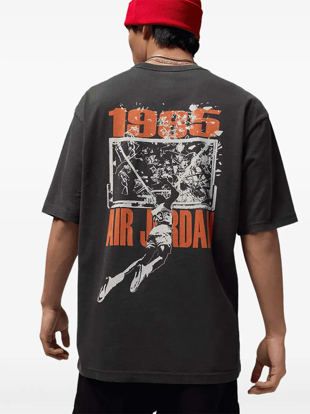 Nike T-shirt met grafische print Zwart