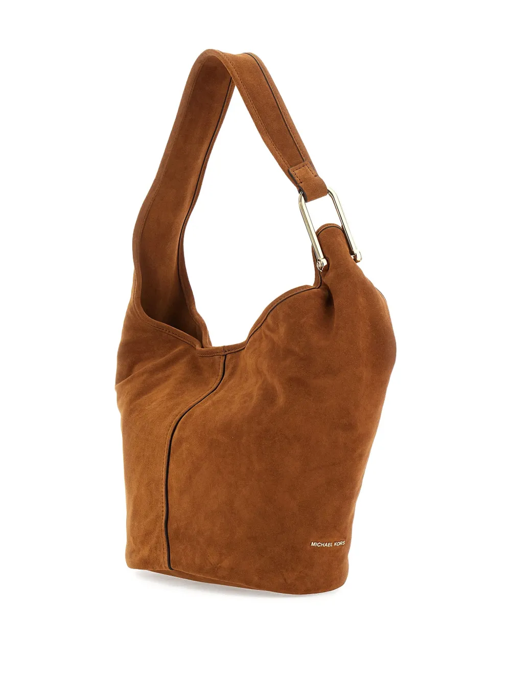 Michael Kors Medium Sony suède schoudertas Bruin