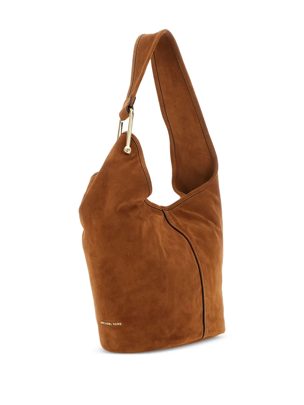 Michael Kors Medium Sony suède schoudertas Bruin