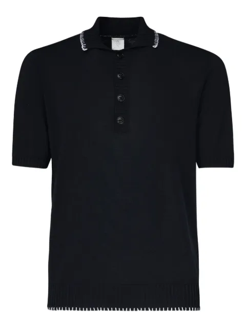 Eleventy playera tipo polo con ribete de canalé