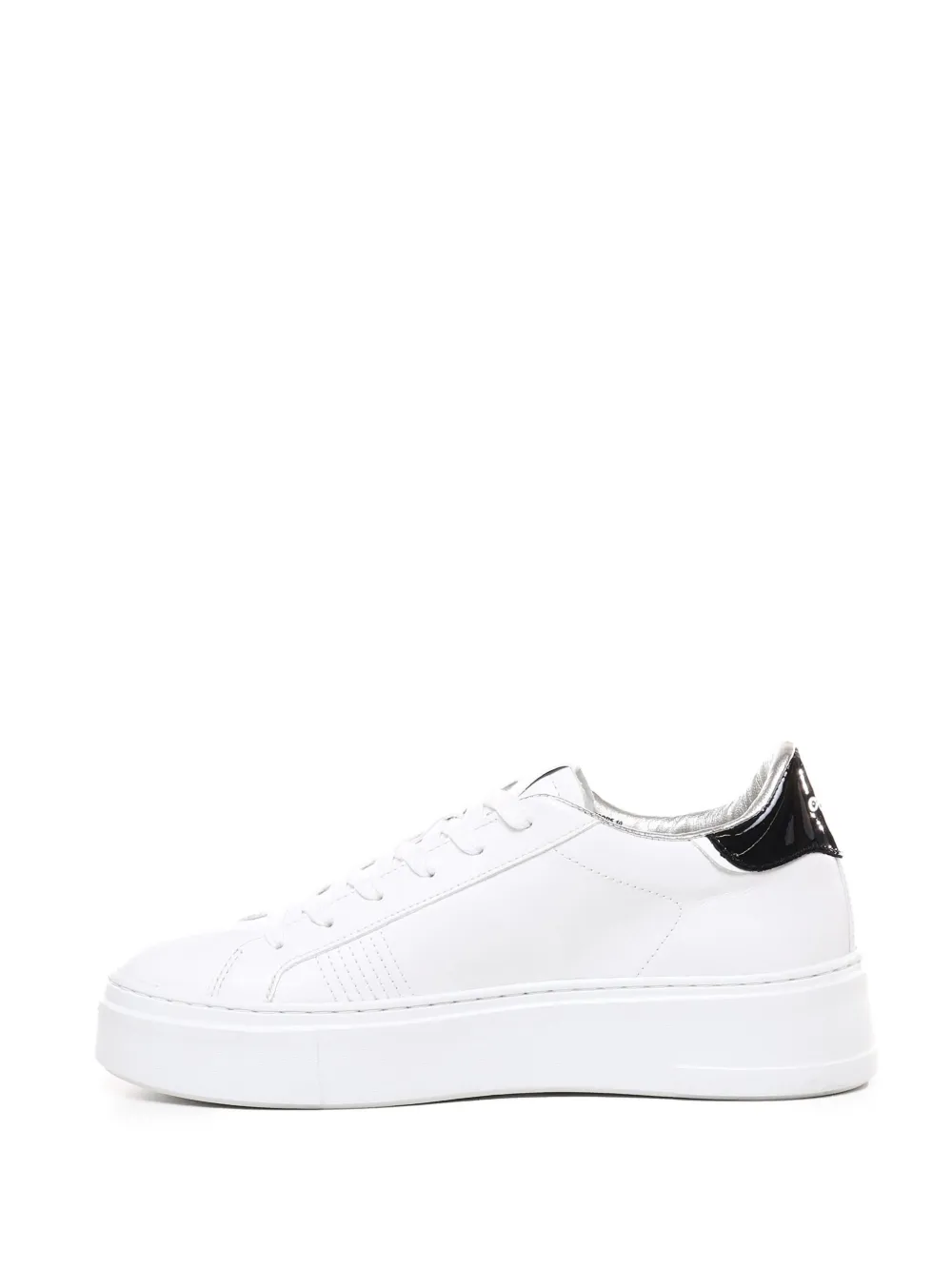 Crime London platform leather sneakers White