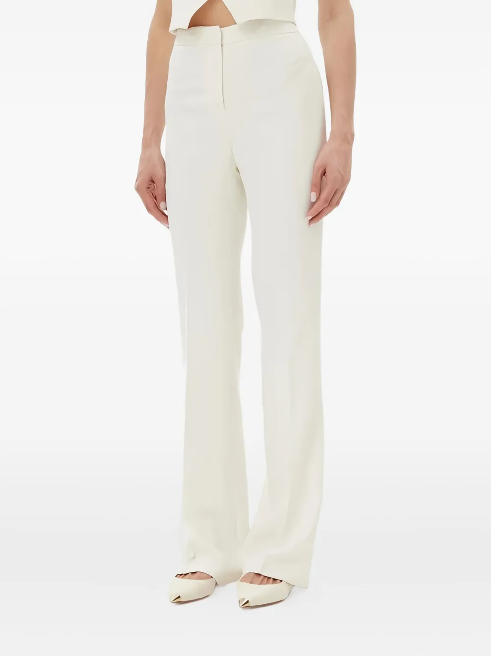 PINKO high-waisted straight-leg trousers Wit