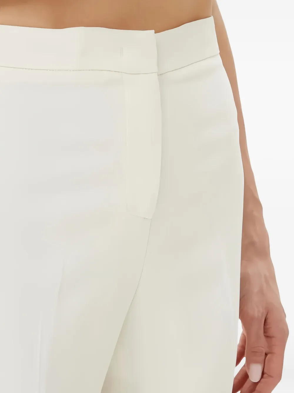 PINKO high-waisted straight-leg trousers Wit