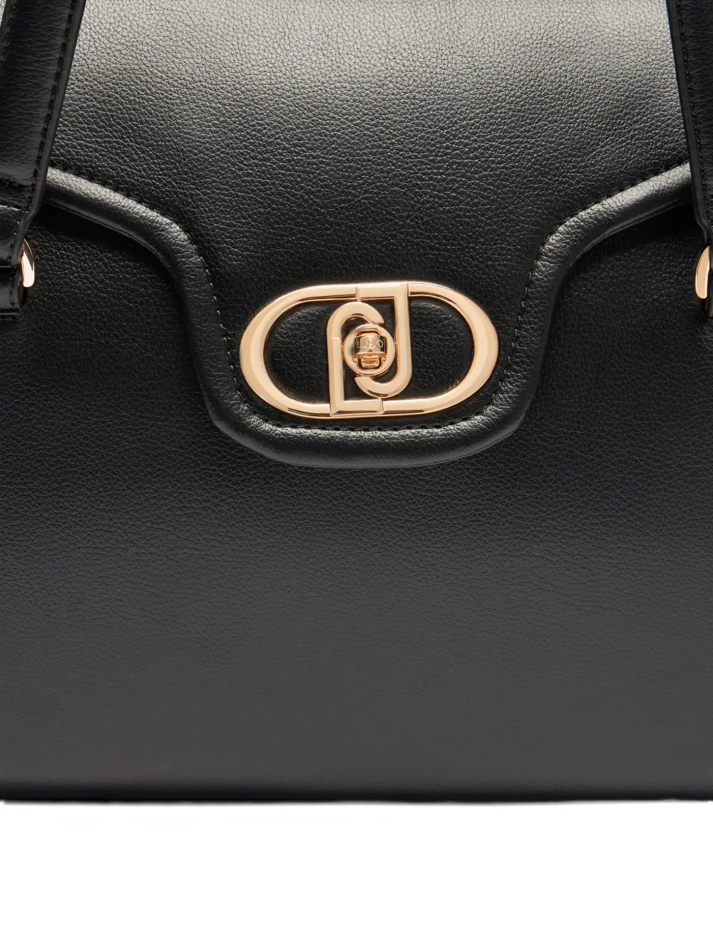 Liu •jo Double-handle Clasp Shoulder Bag In Black