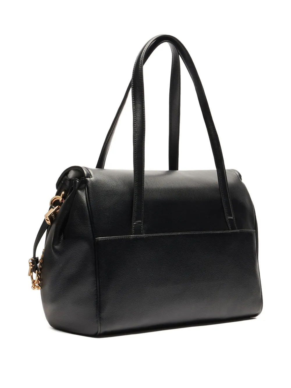 Liu •jo Double-handle Clasp Shoulder Bag In Black