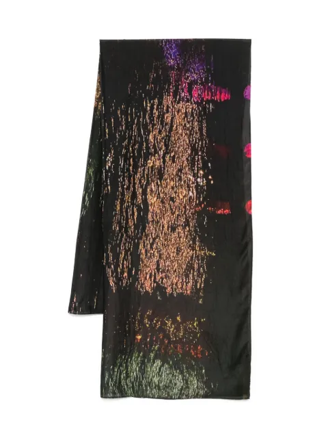 YAVI firework-print silk scarf