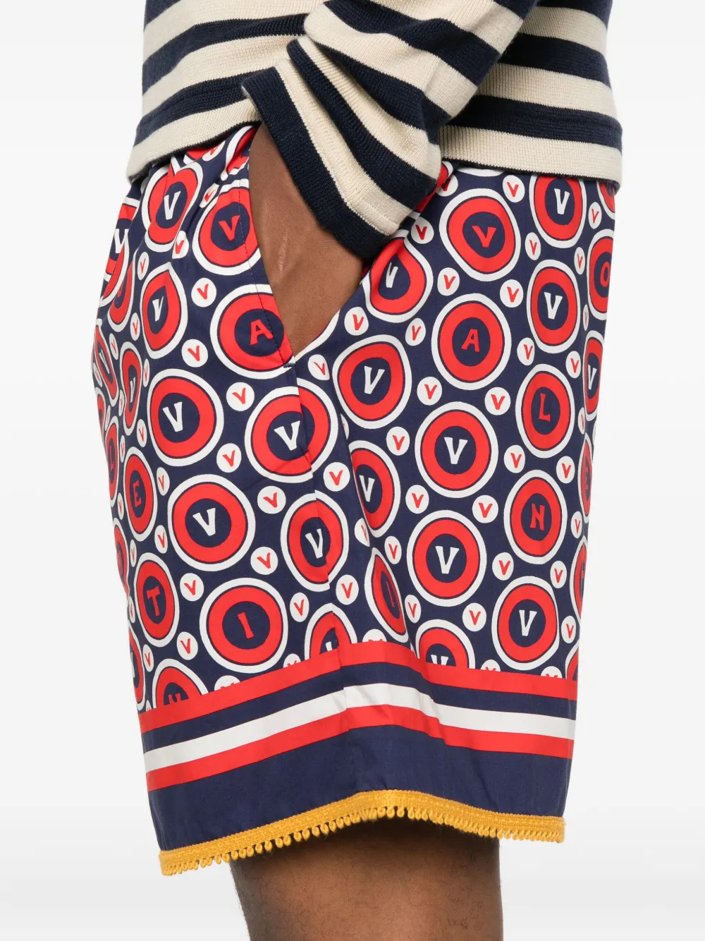 Valentino Garavani Shorts met monogram patroon Wit