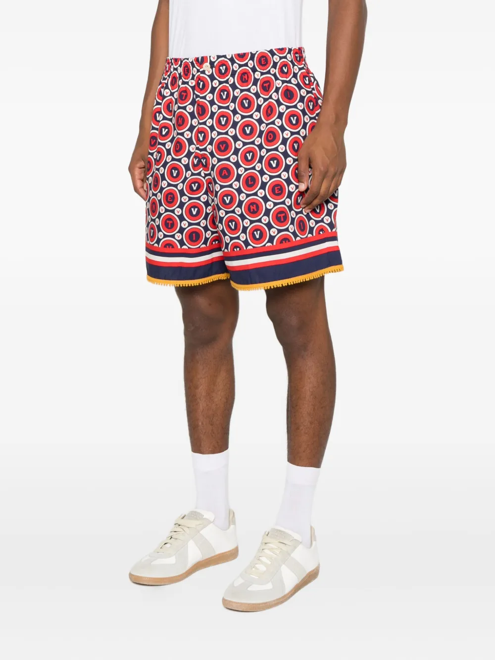 Valentino Garavani Shorts met monogram patroon Wit
