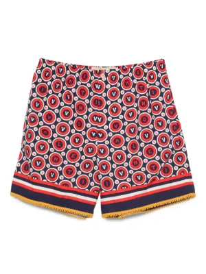 【関税込み】VALENTINO GARAVANI SILK BERMUDA SHORT Bermuda Shorts In Silk With All-over Toile Iconographe