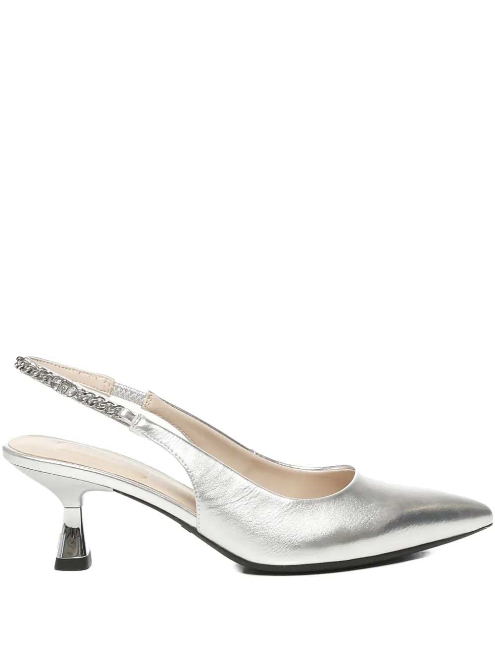 LIU JO 60mm chain-embellish pumps Silver