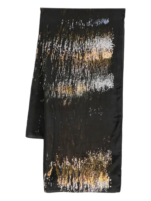 YAVI abstract-print silk scarf