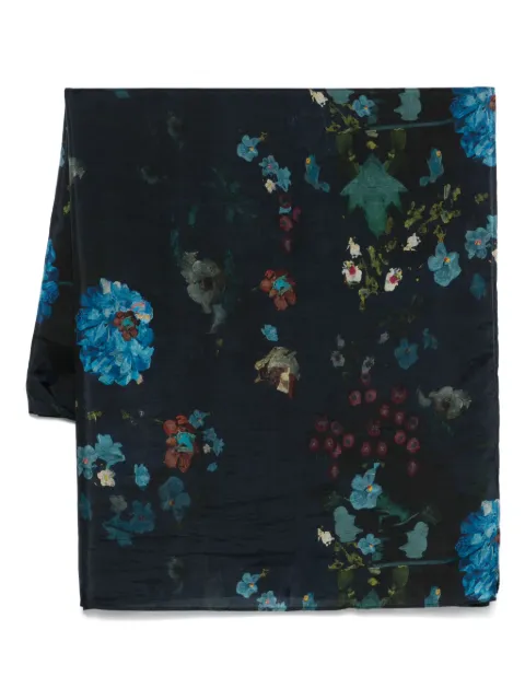 YAVI floral-print silk scarf