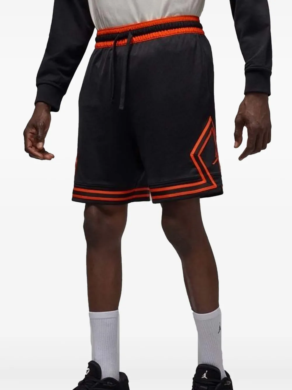 Jordan Geometric-patterned Sport Shorts In Black