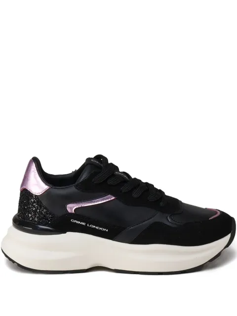Crime London glitter-insert platform sneakers