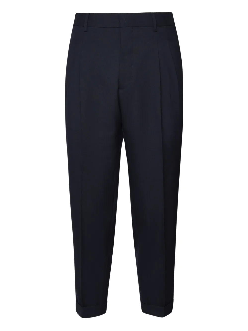 BE ABLE Geplooide chino van scheerwol Blauw