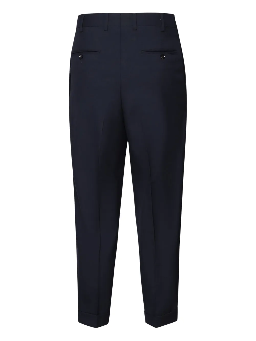 BE ABLE Geplooide chino van scheerwol Blauw