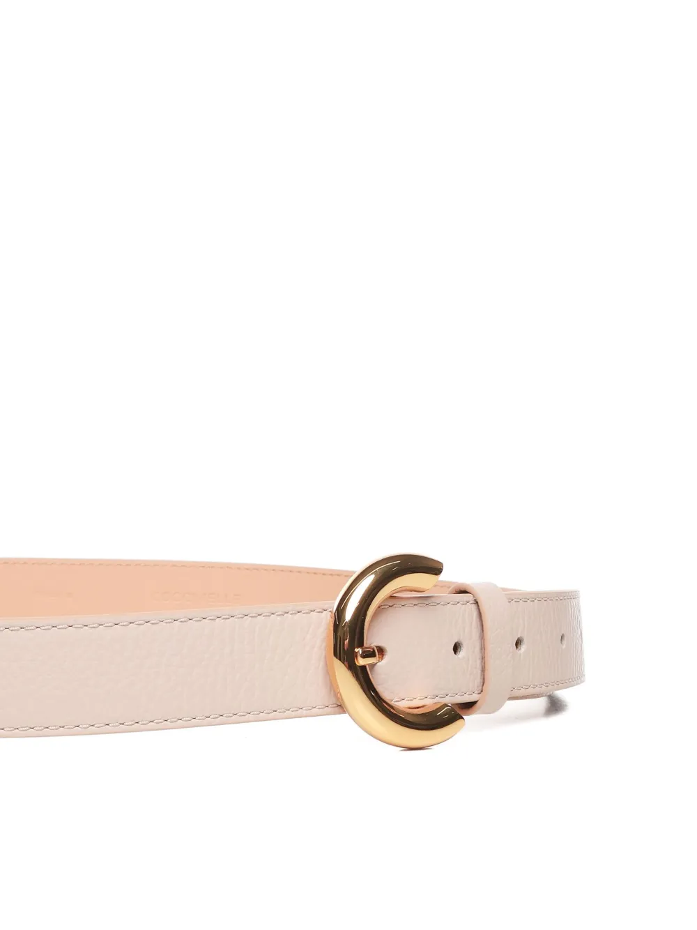 Coccinelle Leren riem met goudkleurige gesp Roze
