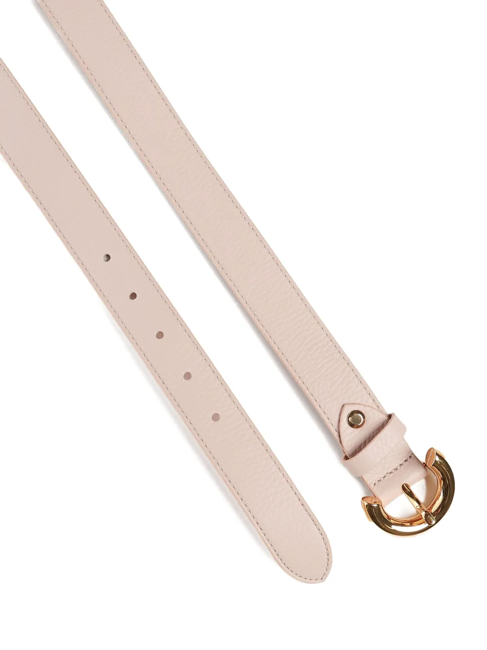 Coccinelle Leren riem met goudkleurige gesp Roze