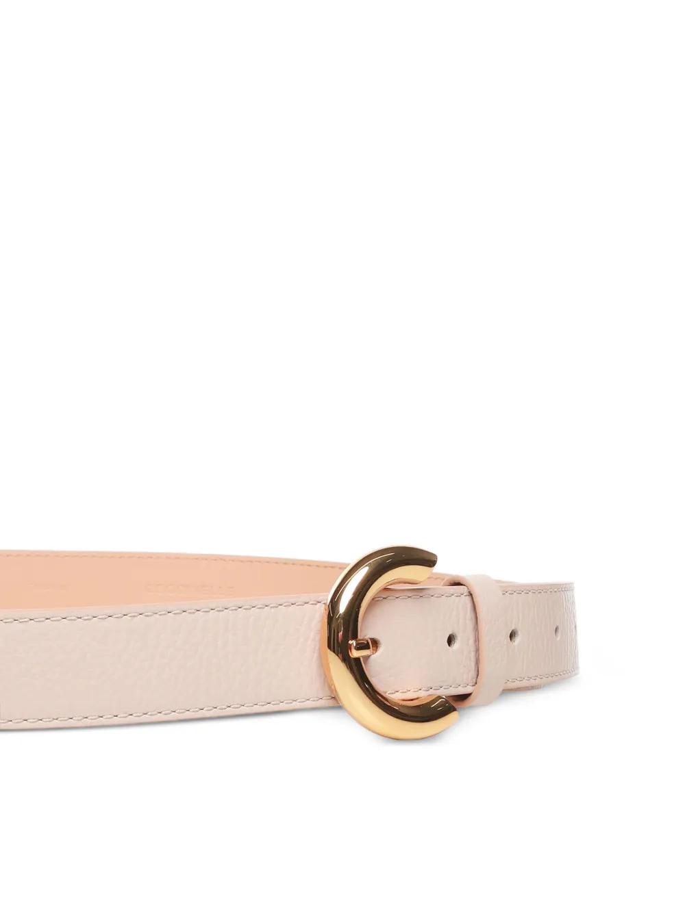 Coccinelle Leren riem met goudkleurige gesp Roze