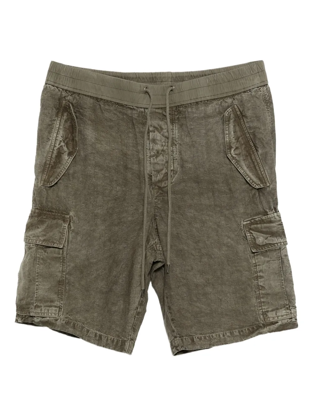 James Perse linen textured cargo shorts | Green | Image 1