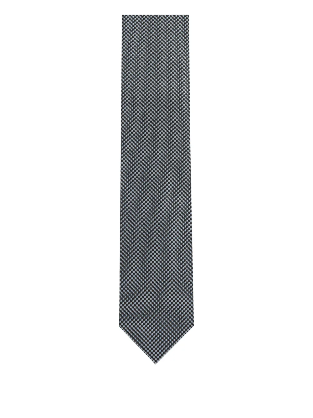 Tom Ford Geometric-pattern Tie In Blue