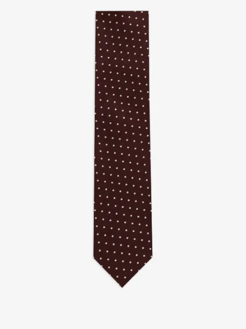 TOM FORD corbata de seda con estampado de lunares