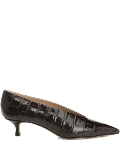Le Monde Beryl crocodile-pattern pointed-toe pumps